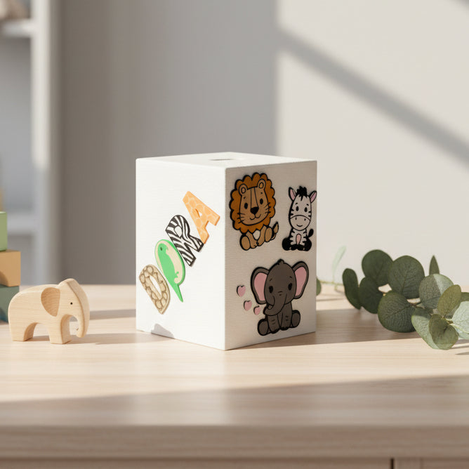 🐾 Tierwelt Spardose – Dein persönliches Einzelstück mit Namen | Personalisiert