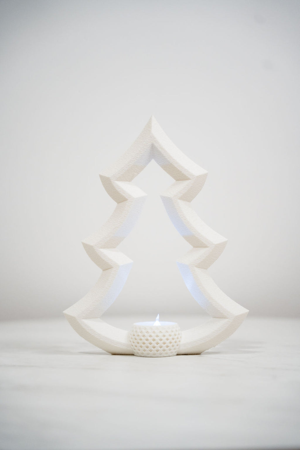 Weihnachtsbaum-Teelichthalter – Warmweiß & Kaltweiß LED – Nachhaltige Weihnachtsdeko