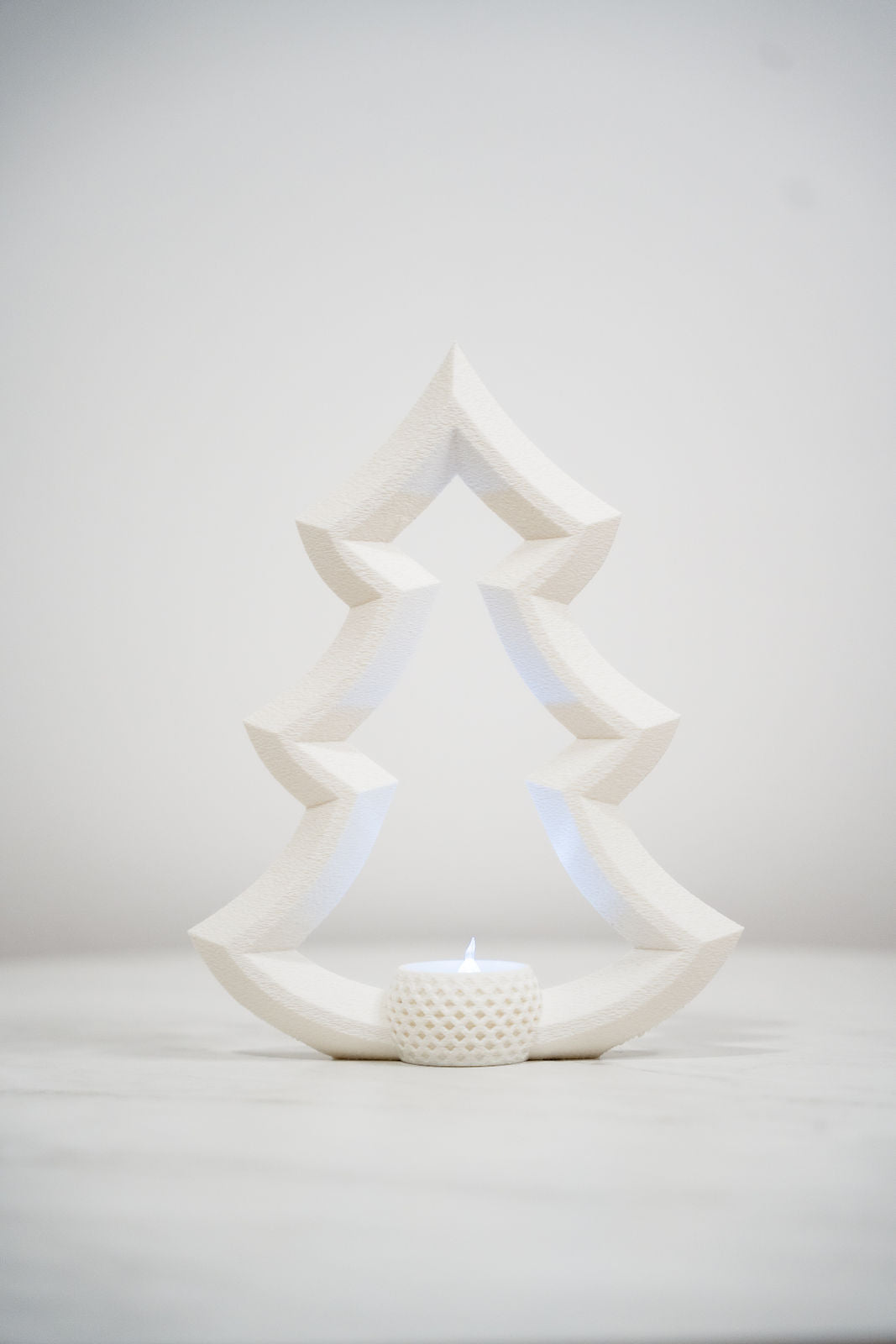 Weihnachtsbaum-Teelichthalter – Warmweiß & Kaltweiß LED – Nachhaltige Weihnachtsdeko