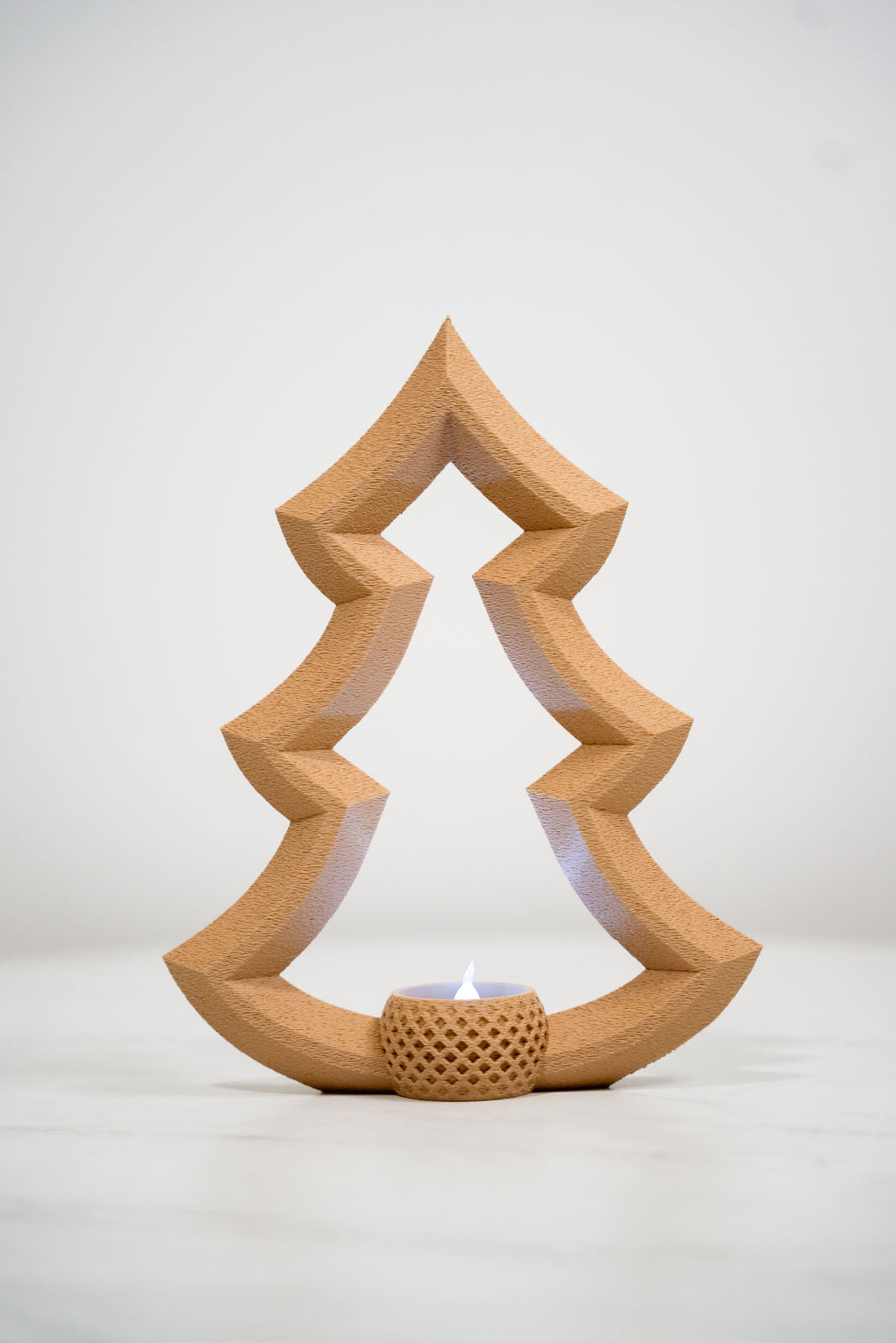 Weihnachtsbaum-Teelichthalter – Warmweiß & Kaltweiß LED – Nachhaltige Weihnachtsdeko