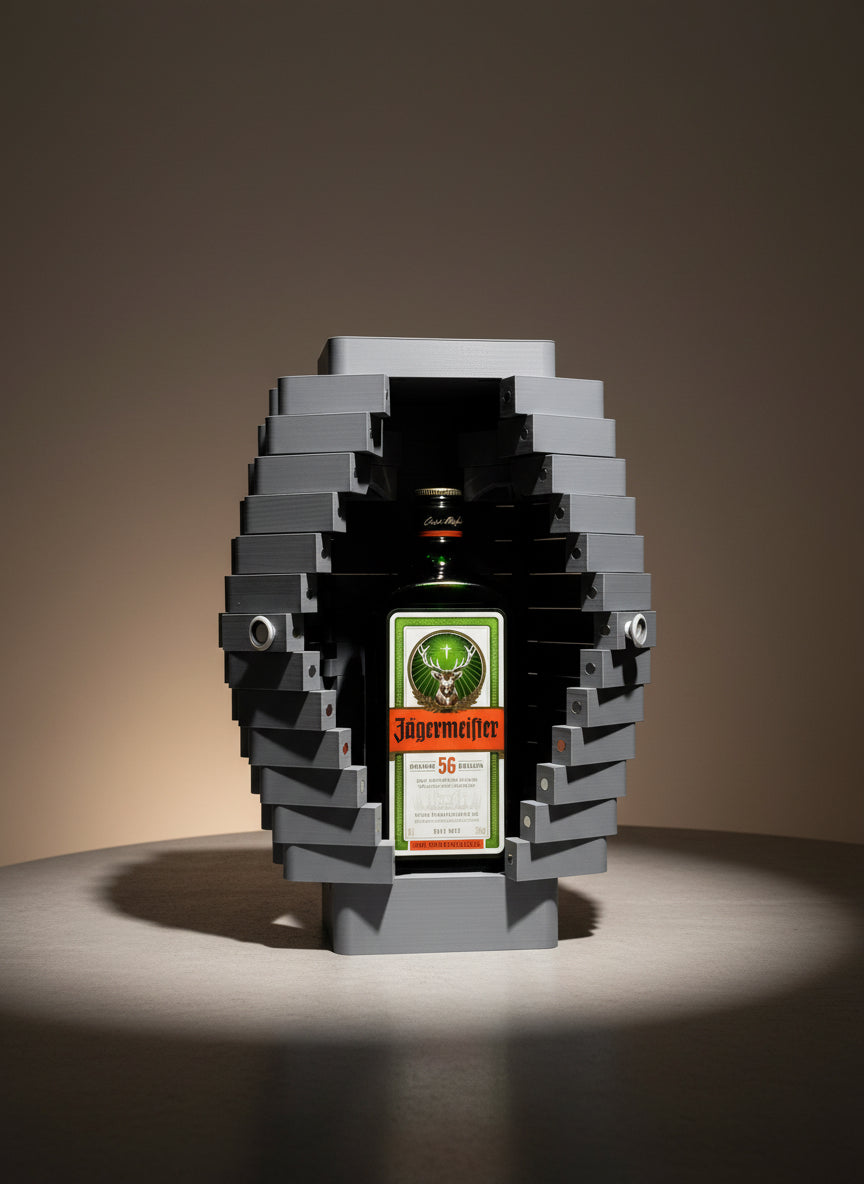 Premium Geschenkbox für Jägermeister – optional mit Beleuchtung & Personalisierung