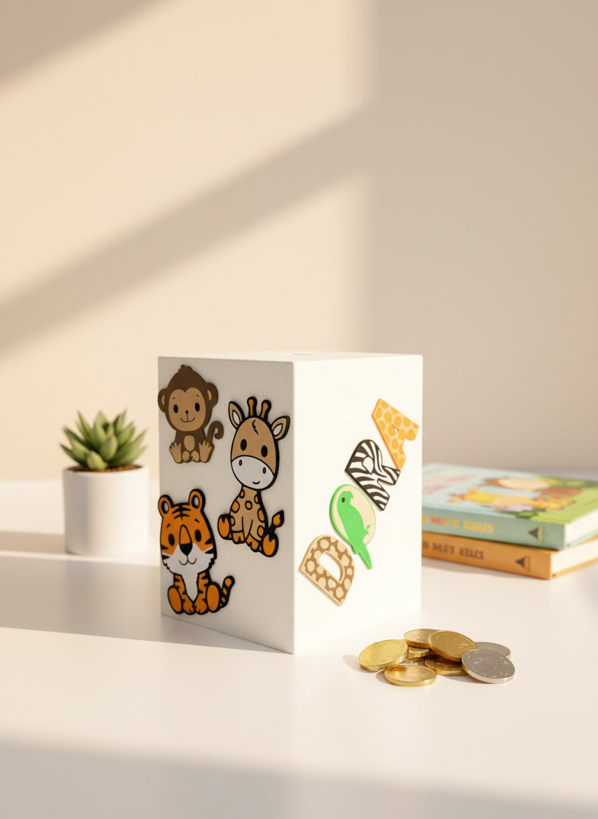 🐾 Tierwelt Spardose – Dein persönliches Einzelstück mit Namen | Personalisiert