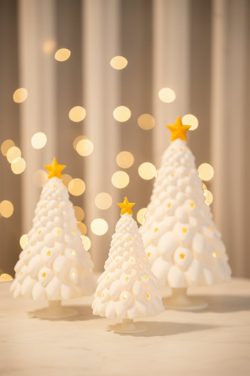 Weihnachtsbaum-Teelicht Deko mit Stern – Nachhaltige Winterdekoration