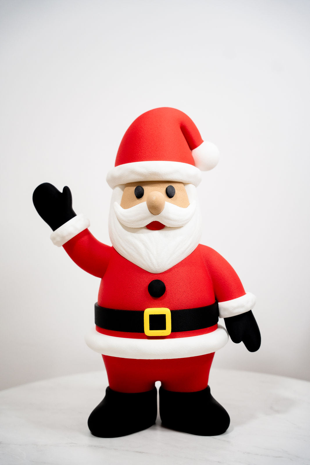 3er Set mit Weihnachtsmann, Schneemann (personalisierbares Schild) & LED-Teelichtbaum