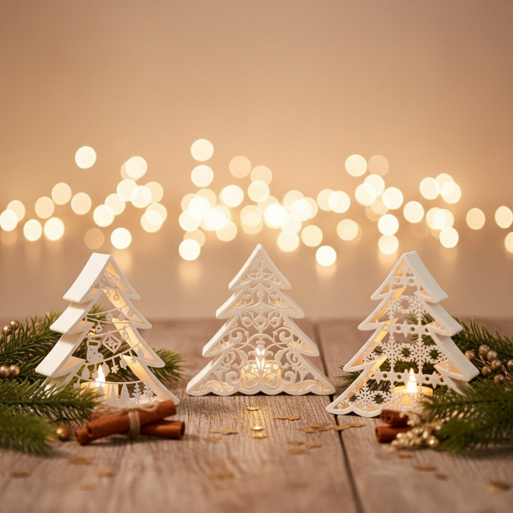 Filigrane Weihnachtsbaum-Deko aus PLA – Nachhaltige Winter- & Weihnachtsdeko