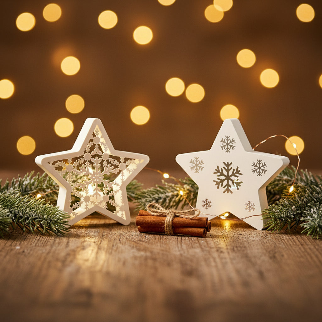 Filigrane Weihnachtsstern-Deko aus PLA – Nachhaltige Winter- & Weihnachtsdeko