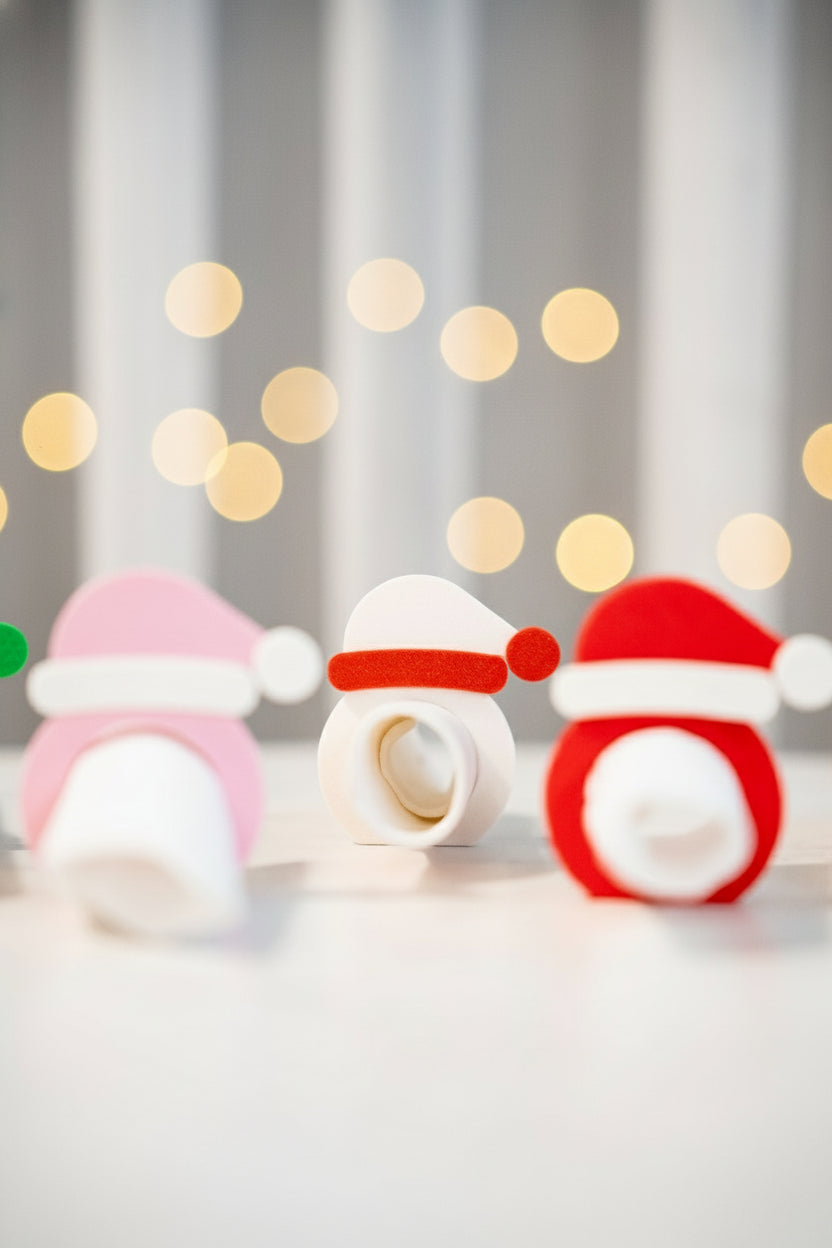 Festlicher Serviettenhalter im Weihnachtsmann-Design. Nachhaltig, dekorativ und perfekt für die Weihnachtstafel!