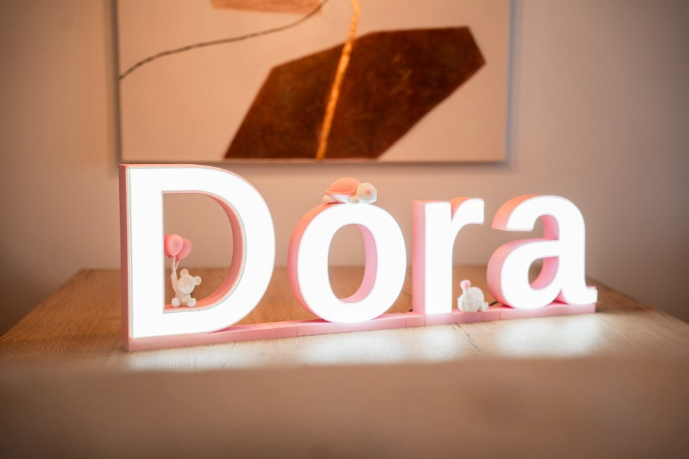 Personalisierte LED-Namensleuchte