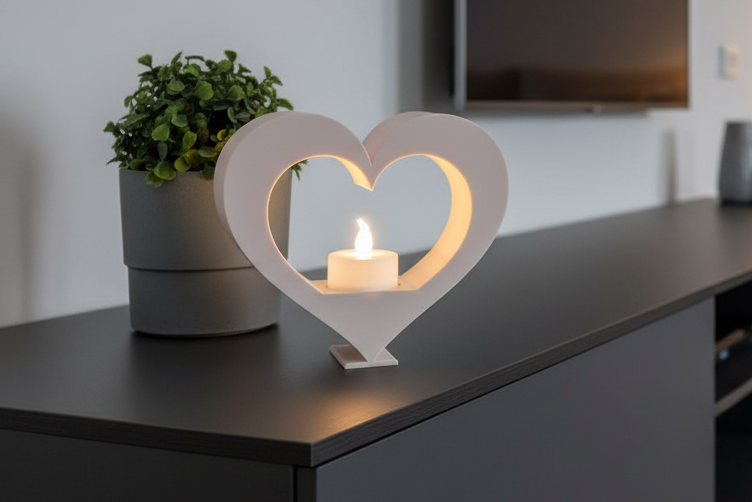 ❤️ LED-Teelichthalter Herz – Stilvolle Lichtdekoration