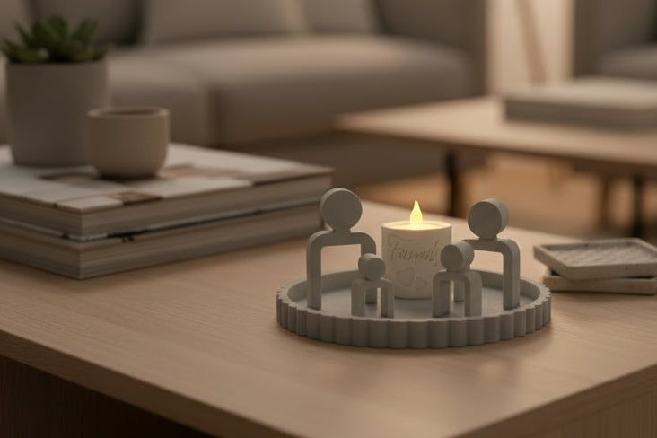👨‍👩‍👧‍👦 Moderne Lichtdekoration -  Familie