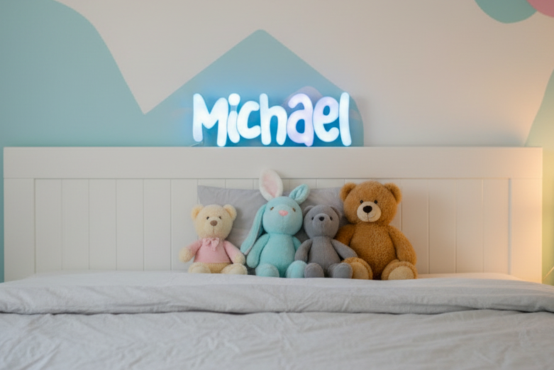 ✨ LED Namensschriftzug Groß- und Kleinbuchstaben – Individuelle Leuchtbuchstaben fürs Kinderzimmer